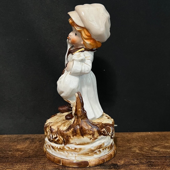 Boy Holding Goose Music Box - Picture 6 of 9